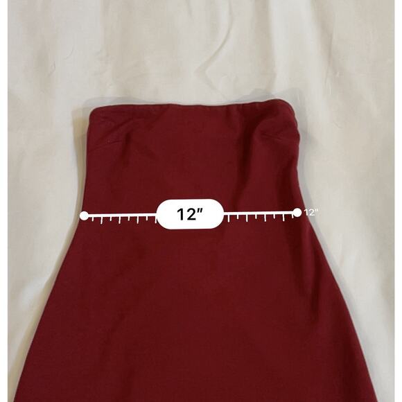 Lovers + Friends Strapless Mini Dress Red Bodycon Tube Cocktail Party Size S - Picture 7 of 14